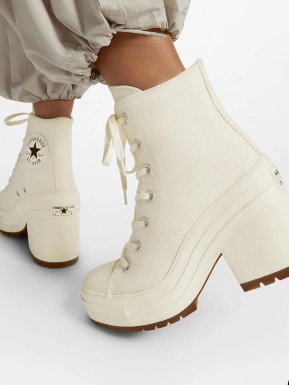 NEW Converse Chuck 70 De Luxe Heel High Top Cream Off White Ivory Size 11 / 42.5 - Picture 4 of 16